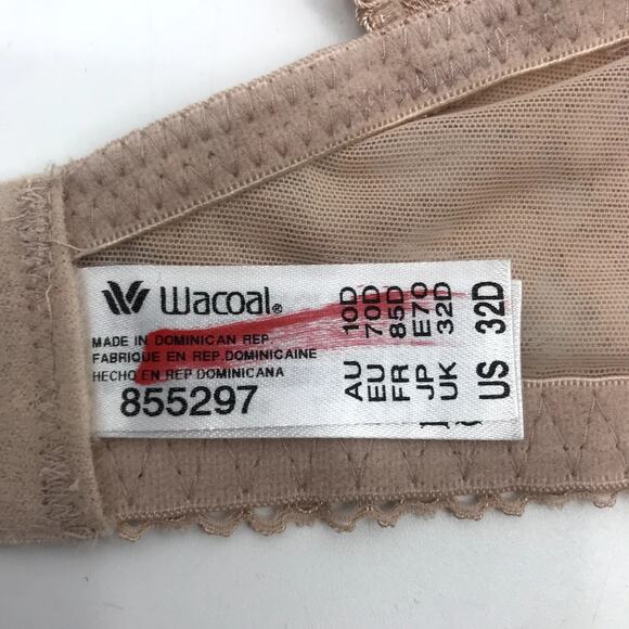 Wacoal Lace to Love Underwire Bra 32D Floral Lace Unpadded Pink 855297 NWOT - Picture 4 of 6